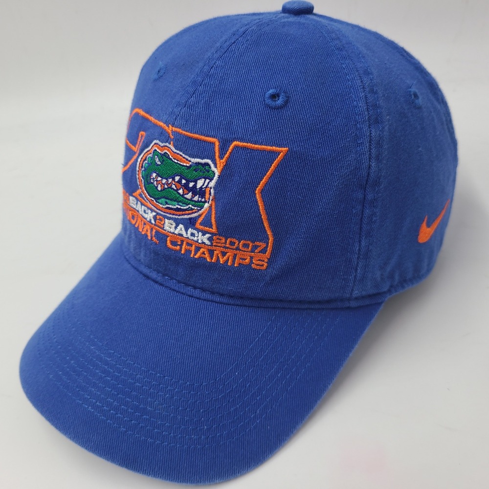 Florida Gators Hat Strapback (Fits Small) Nike 2006 2007 Back to Back Champions